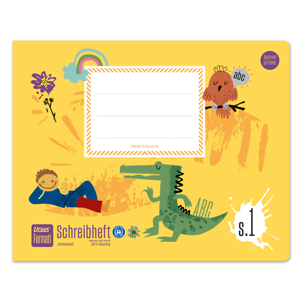 Schreibheft S.1 - E5 quer 20 Blatt 80g/qm 9/9/9mm liniert