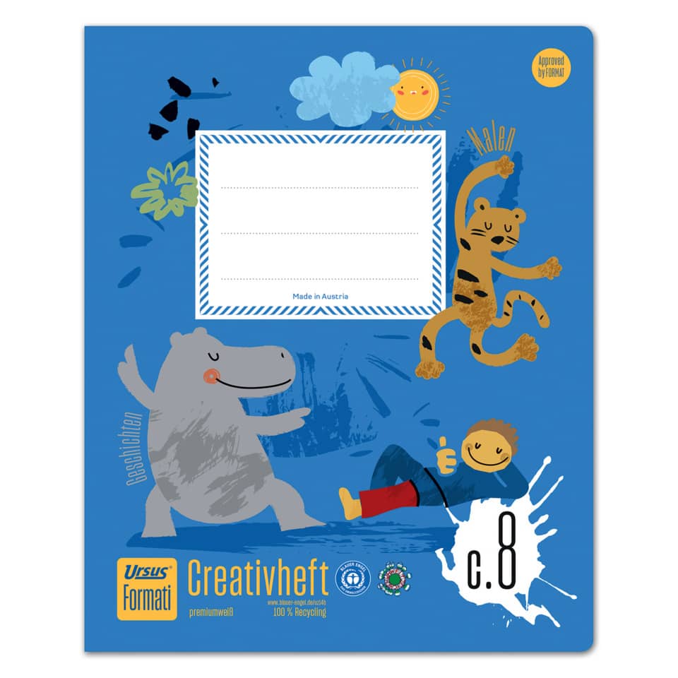 Creativheft Quart C.8 - 20 Blatt 100g/qm glatt