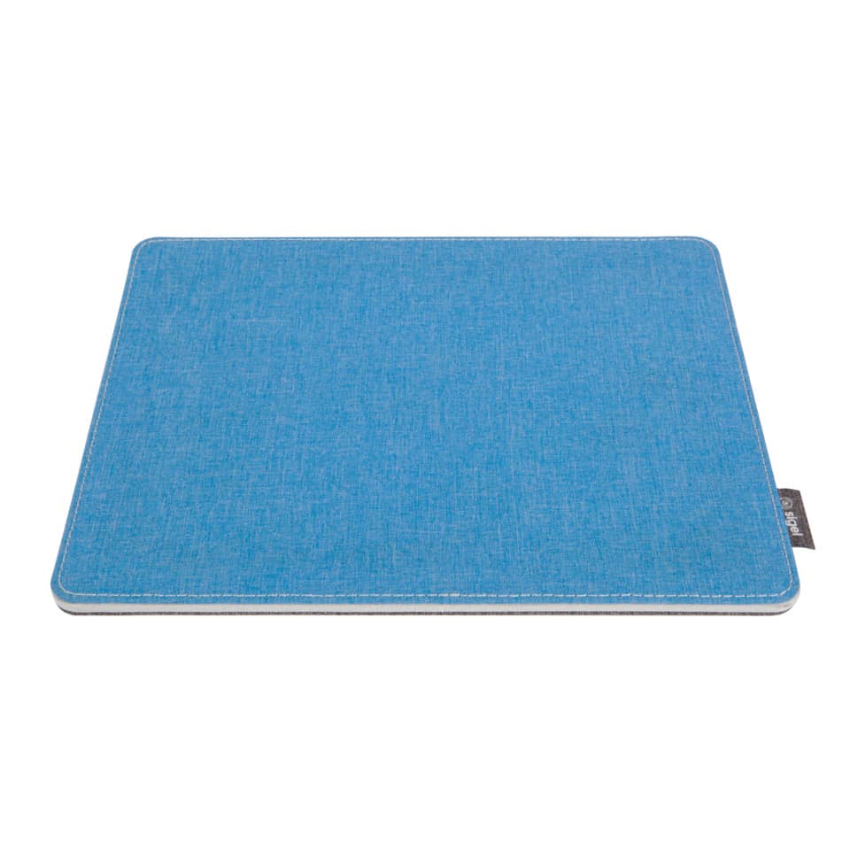 Mausmatte recyceltes PET hellblau/dunkelgrau 250x7x200mm