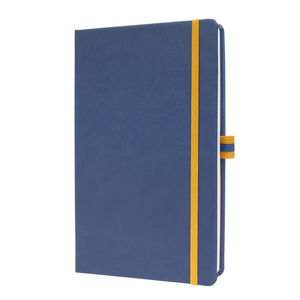 Notizbuch Linescape ca. A5 176 S. Hardcover kariert 80 g/m² blau