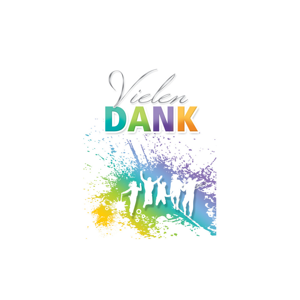 Danksagungskarte Jugendweihe - 5 Stück, inkl. Umschlag