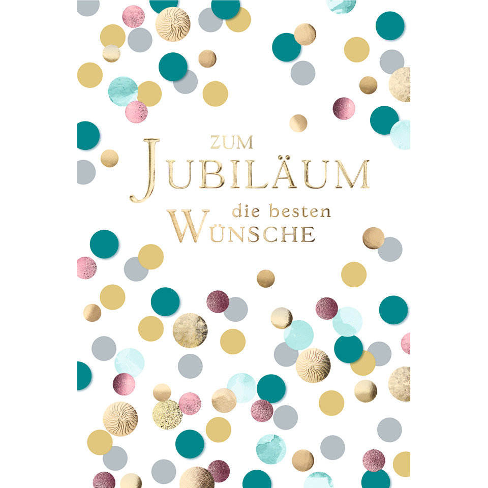 Jubiläumskarte geprägt - inkl. Umschlag