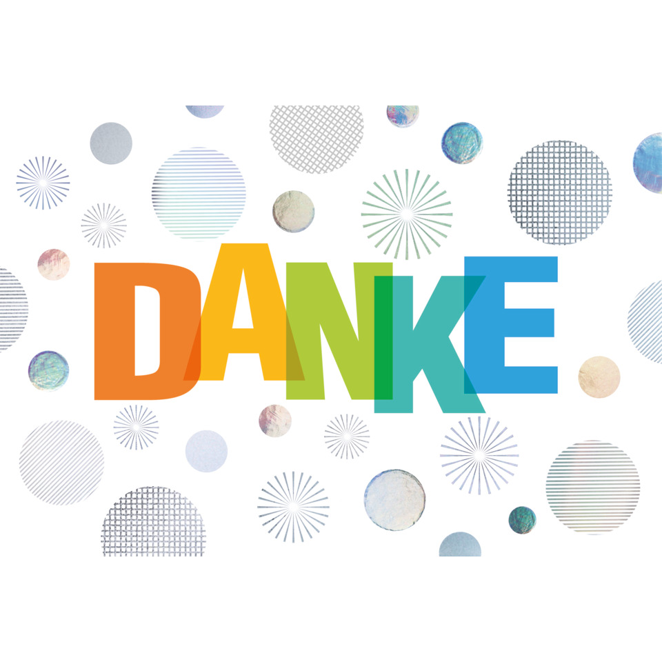 Dankesagungskarte geprägt - inkl. Umschlag