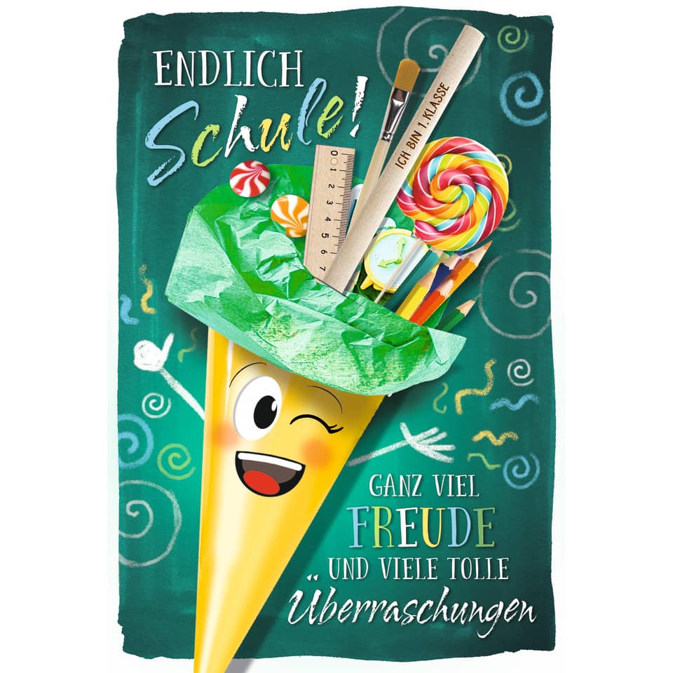 Schulanfangskarte - inkl. Umschlag