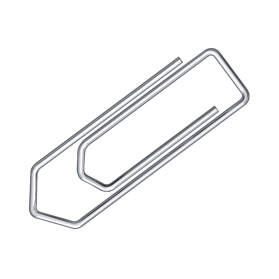 Briefklammer, Metall, 32 mm, verzinkt, Schachtel mit 1000 Stück
