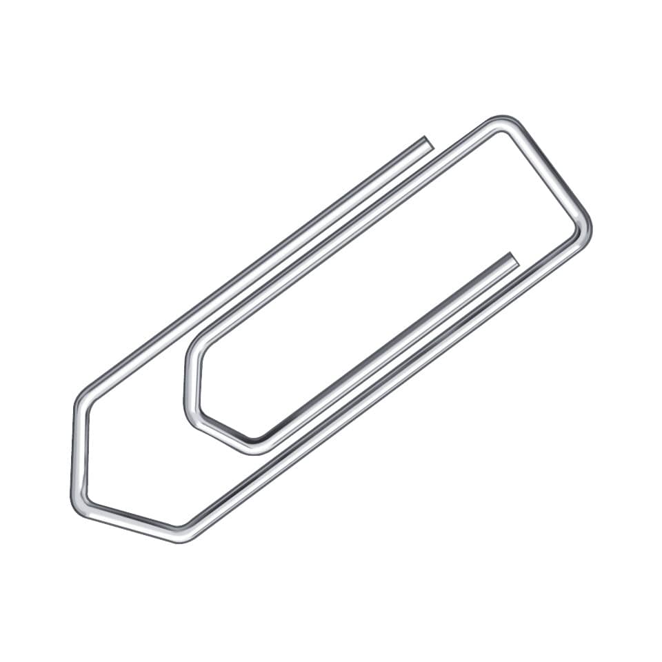 Briefklammer, Metall, 32 mm, verzinkt, Schachtel mit 100 Stück