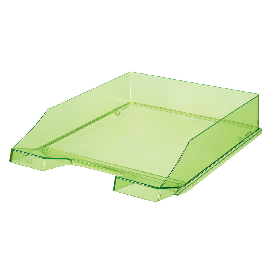 Briefkorb KLASSIK A4, grün-transparent
