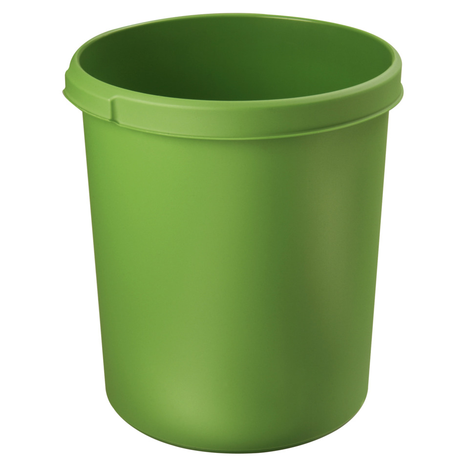Papierkorb KLASSIK - 30 Liter, rund, 2 Griffmulden, extra stabil, grün