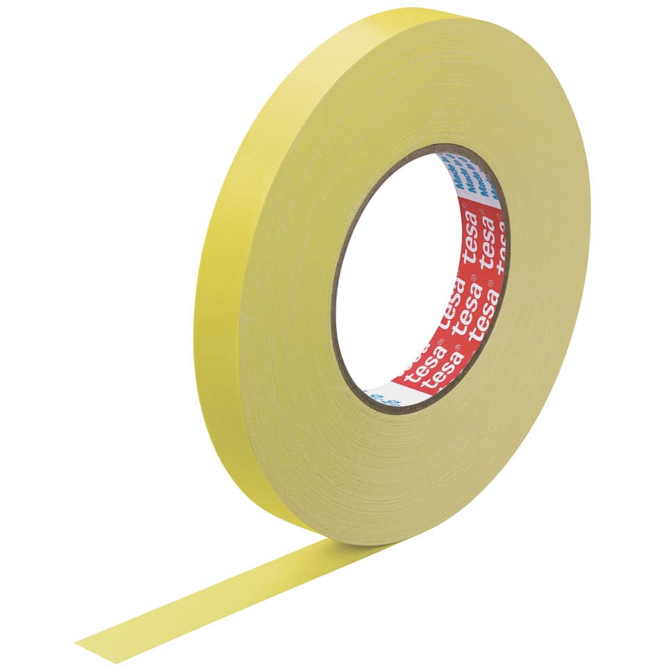 Gewebeklebeband - 50 m x 19 mm, gelb