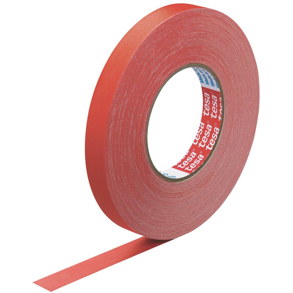 Gewebeklebeband - 50 m x 19 mm, rot
