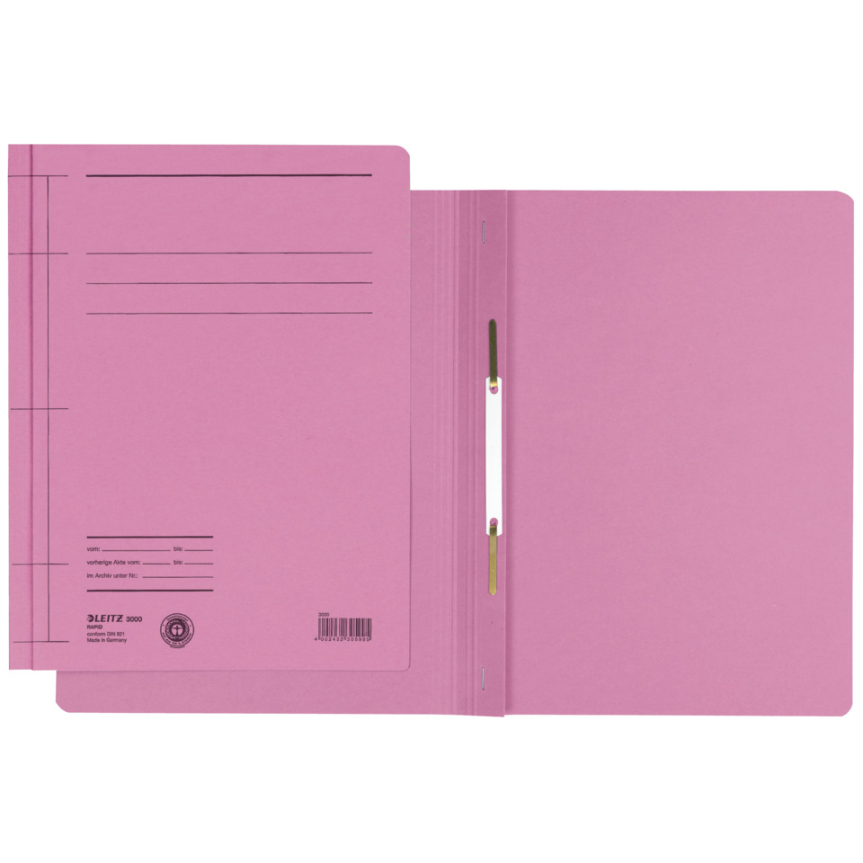 3000 Schnellhefter Rapid - A4, 250 Blatt, kfm. Heftung, Manilakarton (RC), pink