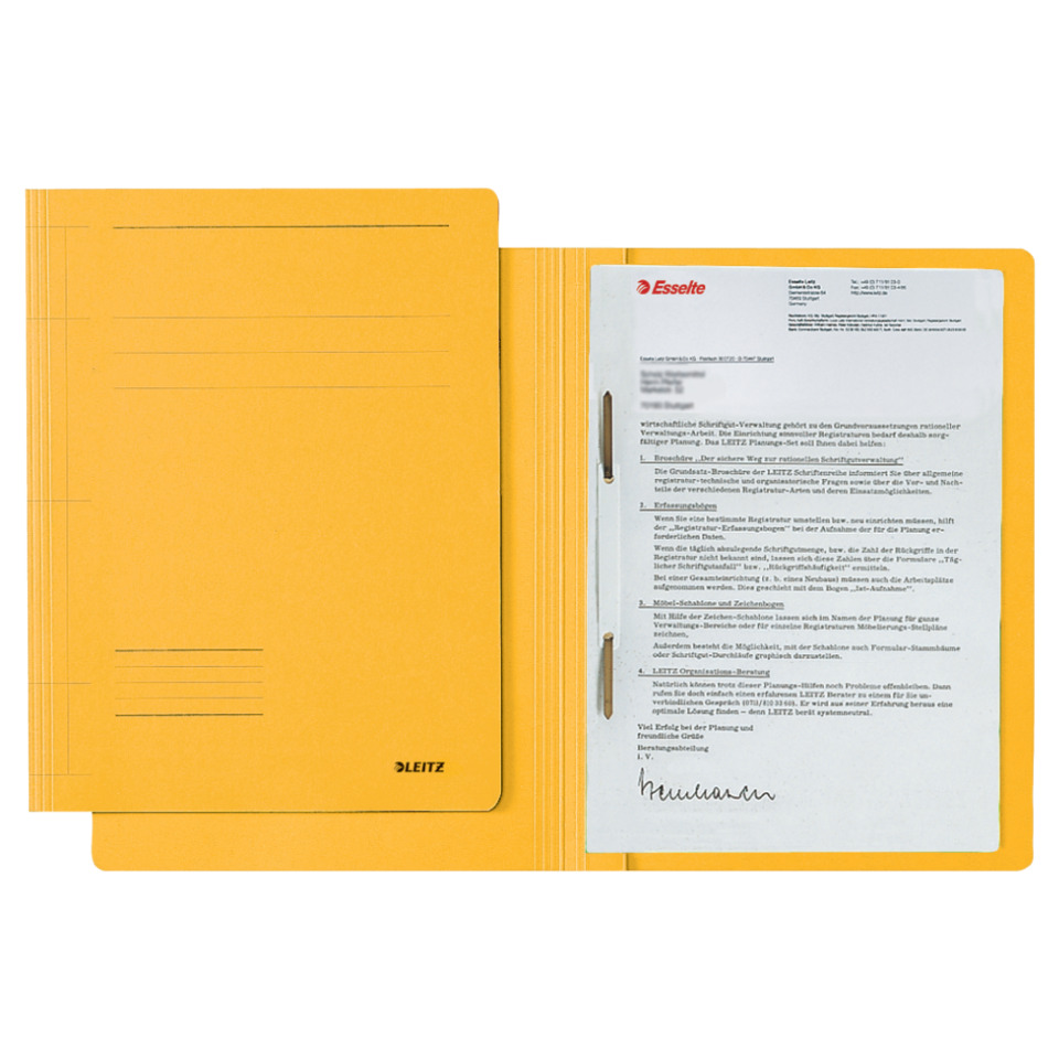 3003 Schnellhefter Fresh - A4, 250 Blatt, kfm. Heftung, Karton (RC), gelb