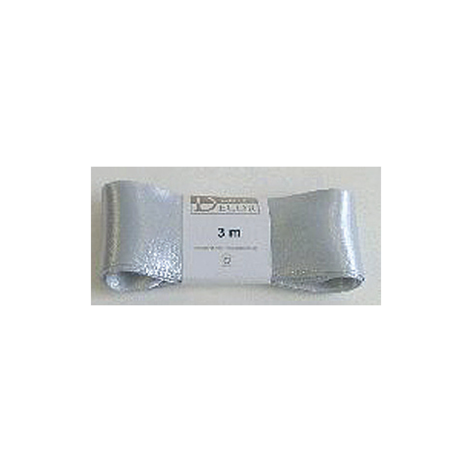Doppelsatinband - 40 mm x 3 m, silber