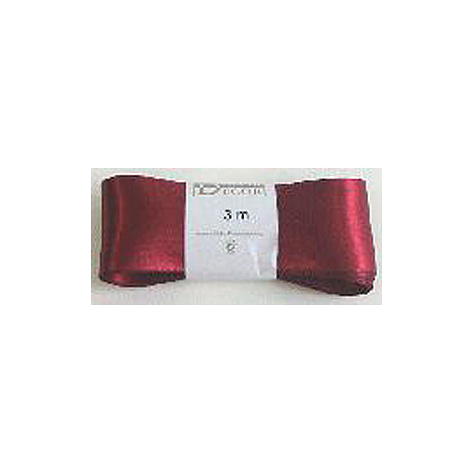 Doppelsatinband - 40 mm x 3 m, weinrot