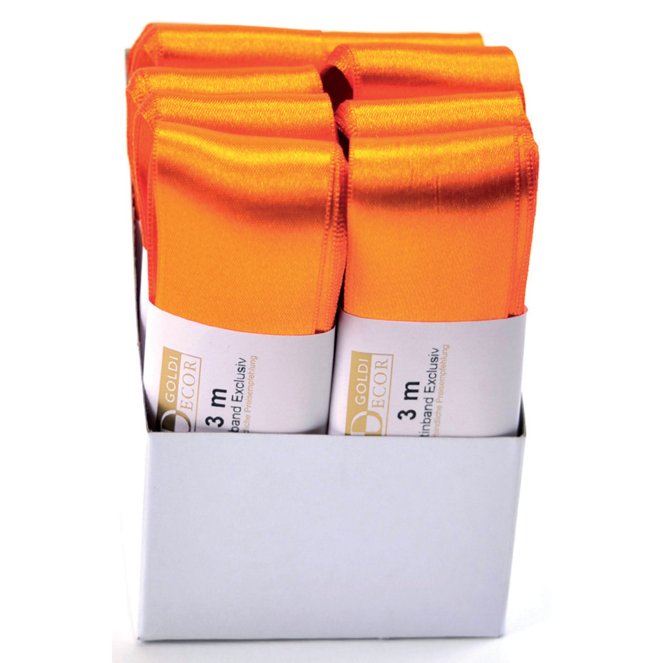 Doppelsatinband - 40 mm x 3 m, orange
