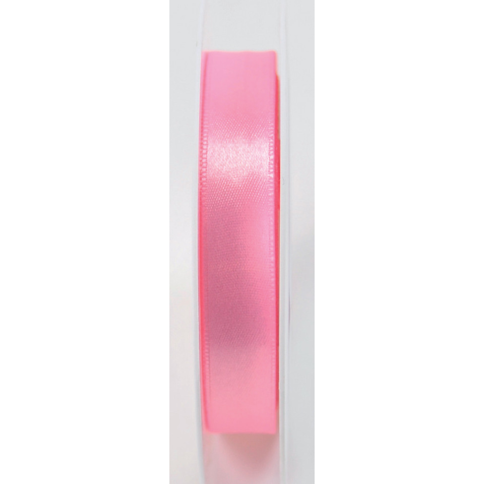 Doppelsatinband - 15 mm x 25 m, rosa