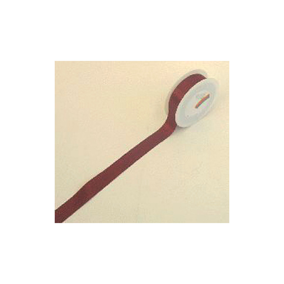 Doppelsatinband - 25 mm x 25 m, weinrot