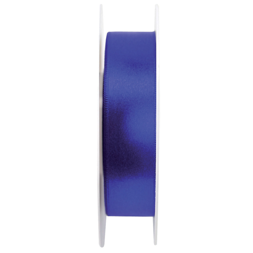 Doppelsatinband - 25 mm x 25 m, ultramarin