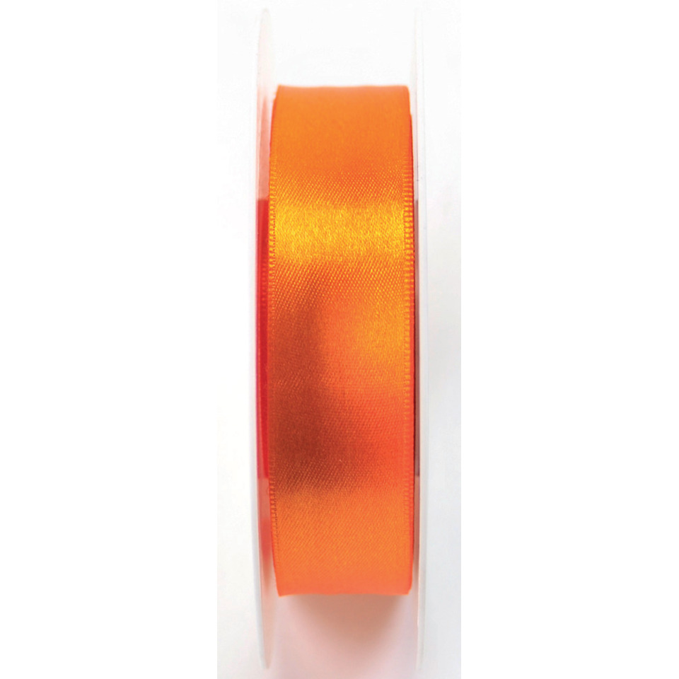 Doppelsatinband - 25 mm x 25 m, orange