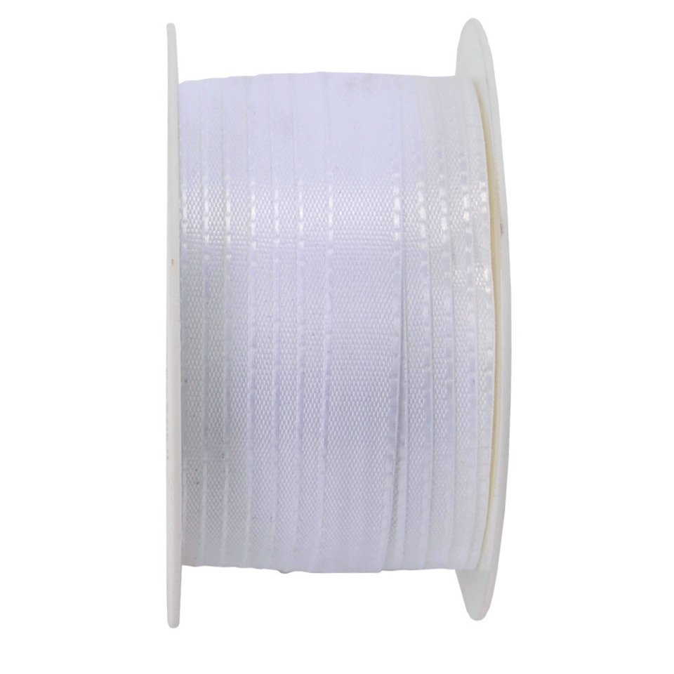 Basic Taftband - 10 mm x 50 m, weiß