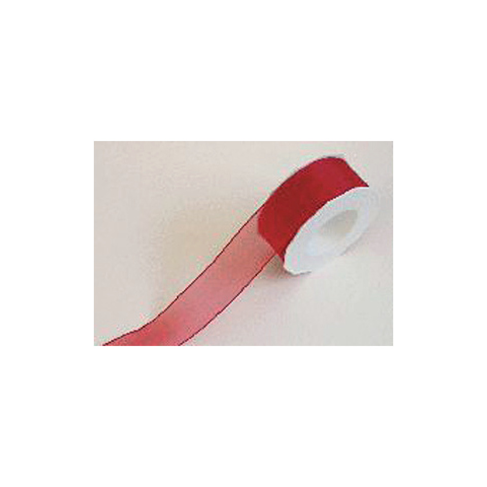 Organzaband DK - 40 mm x 25 m, rot