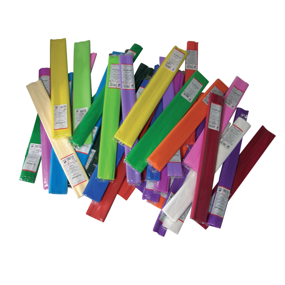 Feinkrepppapier - 50 x 250 cm, weiß