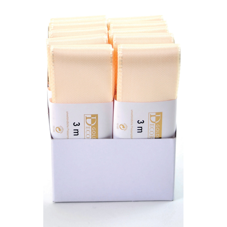 Basic Taftband - 40 mm x 3 m, creme