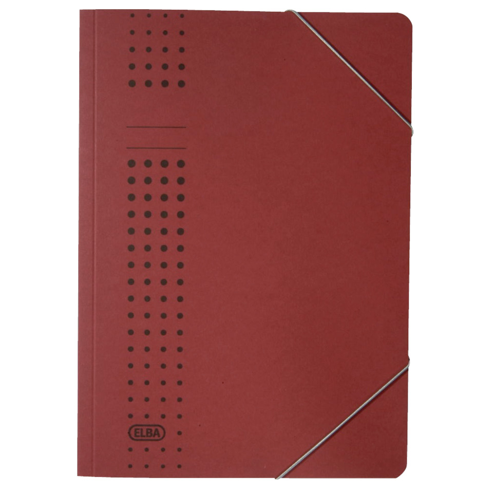 Eckspanner chic A4, für ca. 150 DIN A4-Blätter, mit Eckspannergummi, aus 320 g/m² Karton (RC), bordeaux