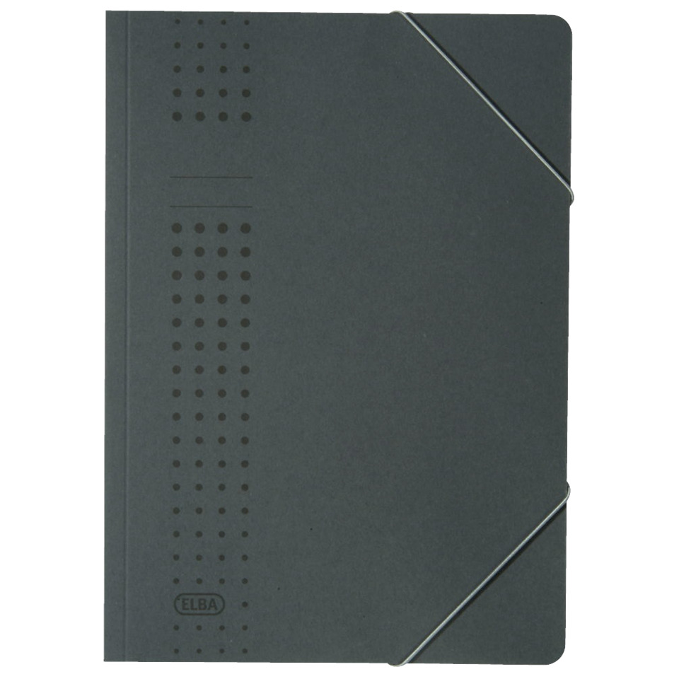 Eckspanner chic A4, für ca. 150 DIN A4-Blätter, mit Eckspannergummi, aus 320 g/m² Karton (RC), anthrazit