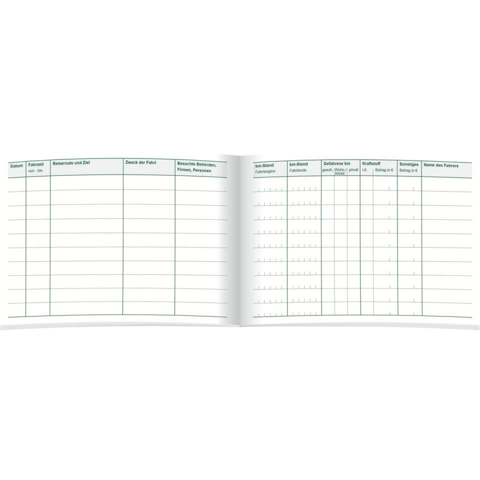 Fahrtenbuch für Pkw - 64 Seiten, A6 quer