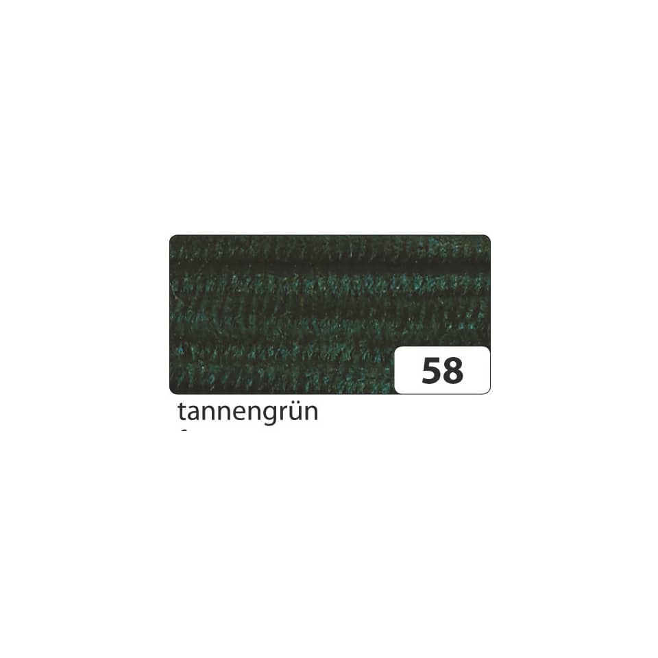 Chenilledraht - 8 mm, 10 Stück, tannengrün