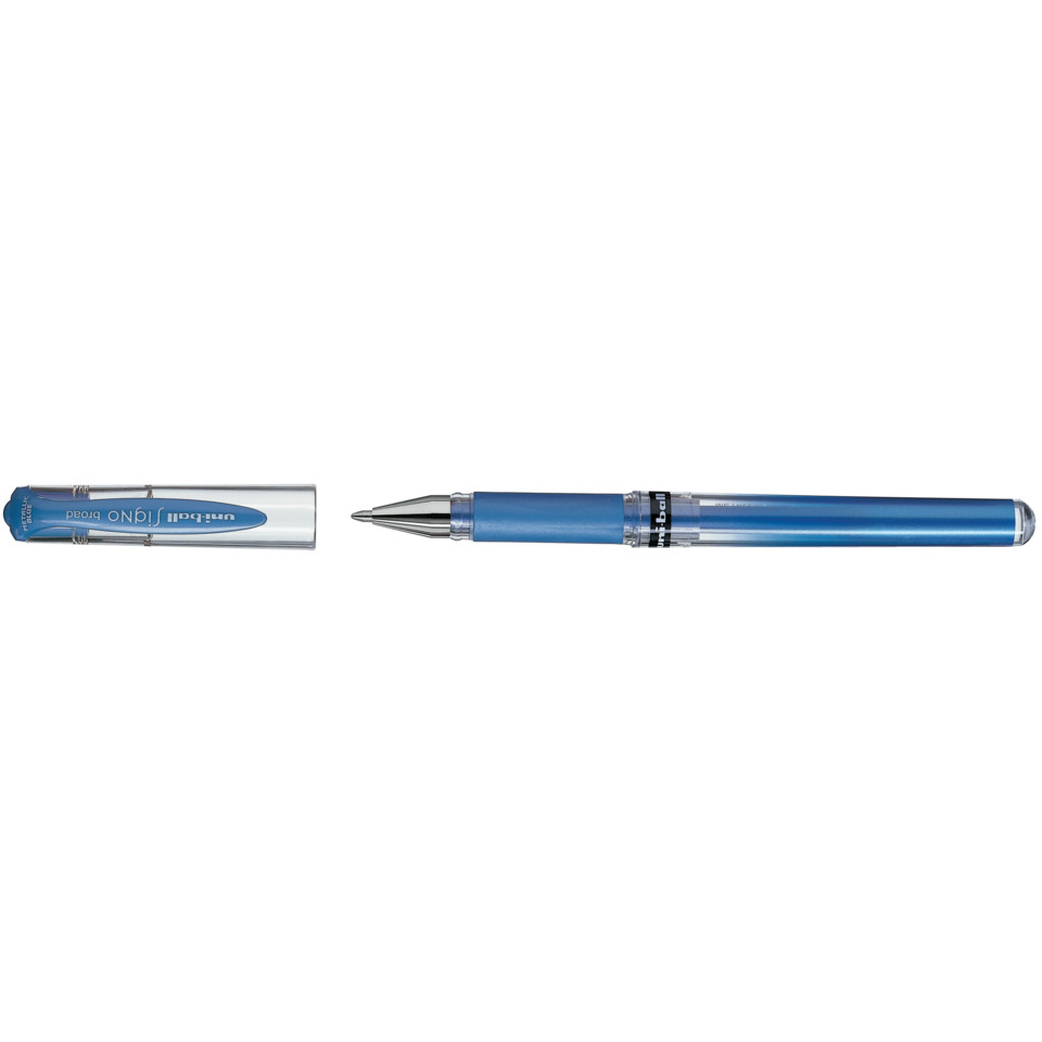 Gelroller uni-ball® SIGNO UM-153, Schreibfarbe: metallic-blau