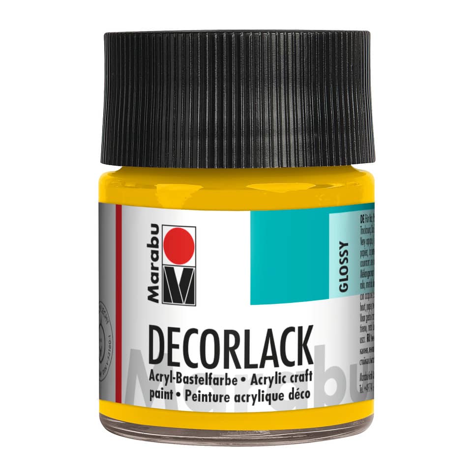 Decorlack Acryl - Mittelgelb 021, 50 ml