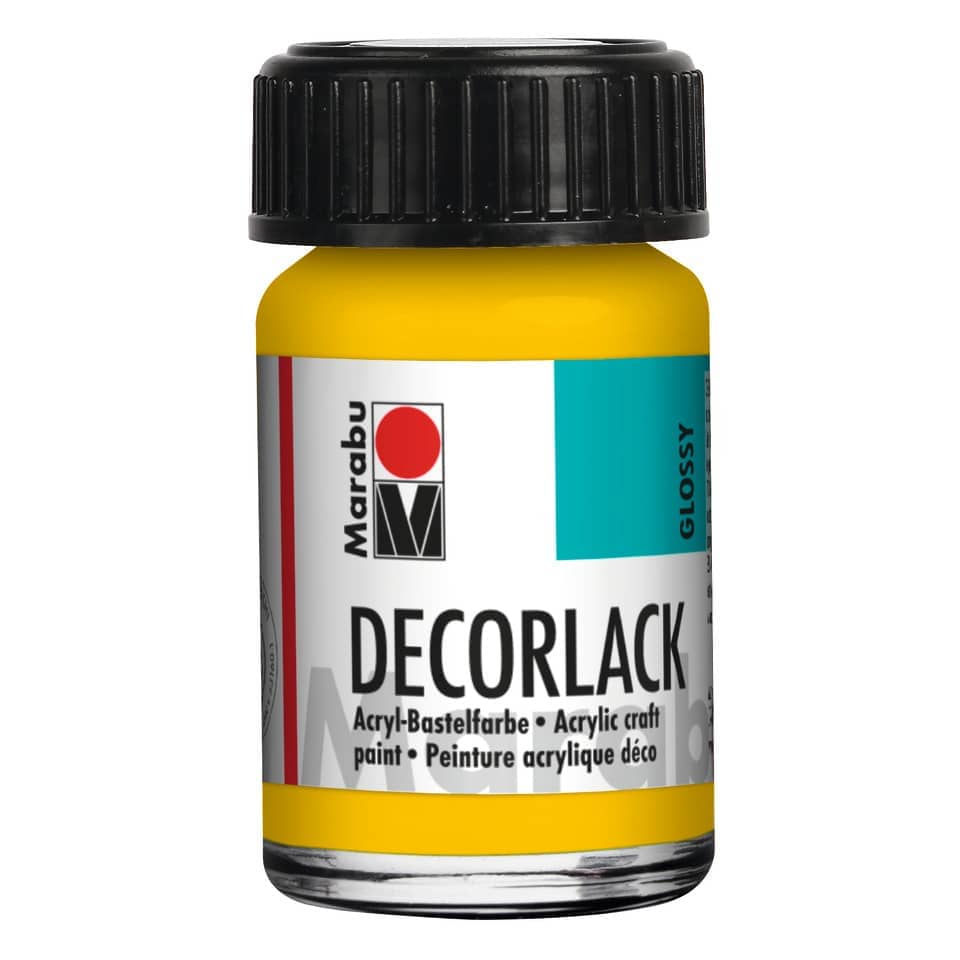 Decorlack Acryl - Mittelgelb 021, 15 ml