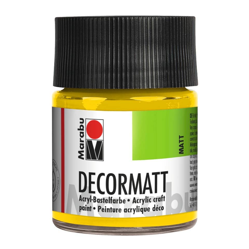 Decormatt Acryl - Gelb 019, 50 ml