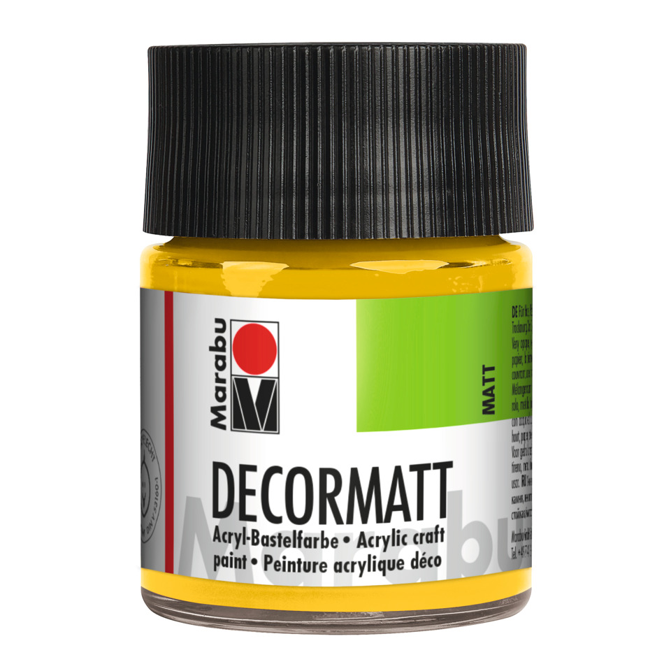 Decormatt Acryl - Mittelgelb 021, 50 ml