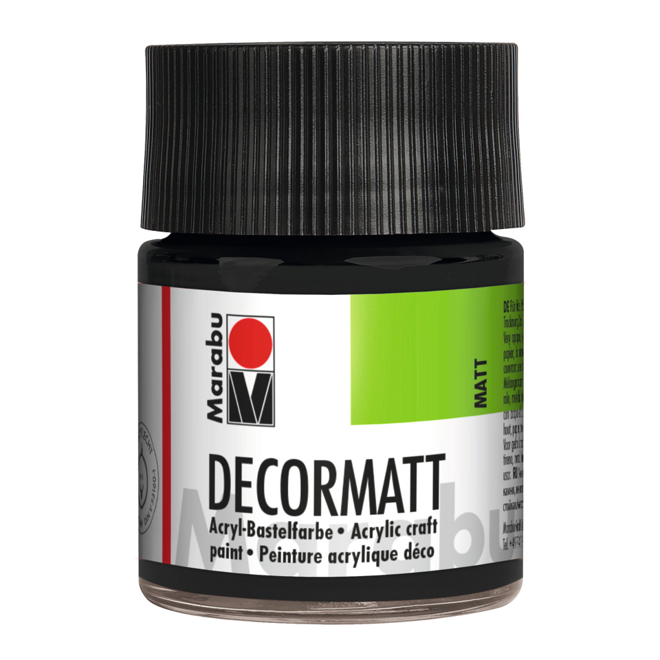 Decormatt Acryl - Schwarz 073, 50 ml