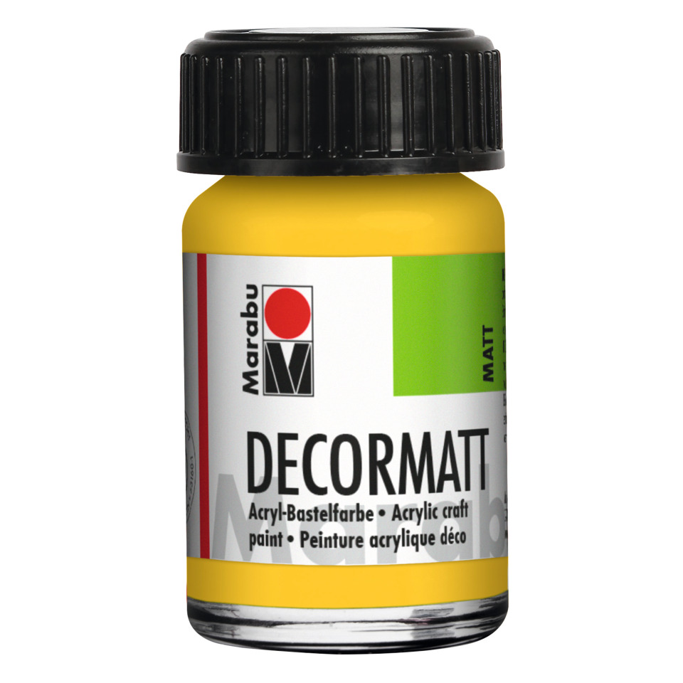 Decormatt Acryl - Mittelgelb 021, 15 ml