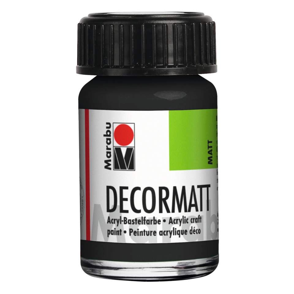 Decormatt Acryl - Schwarz 073, 15 ml