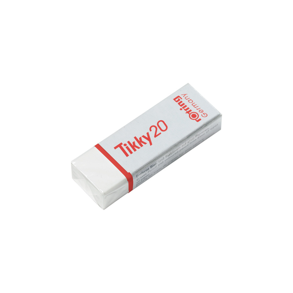 Radierer Tikky 20, Polyvynilchlorid, 22 x 13 x 66 mm