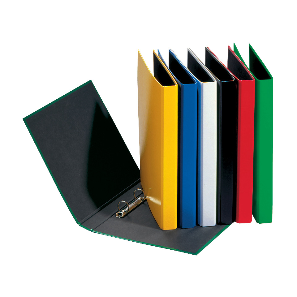 Ringbuch Basic Colours - A5, 2-Bügel-Mechanik, Ring-Ø 25mm, farbig sortiert, 12 Stück
