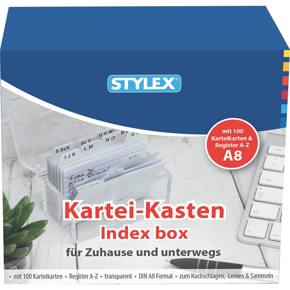 Karteikasten Plastik -A8, transparent