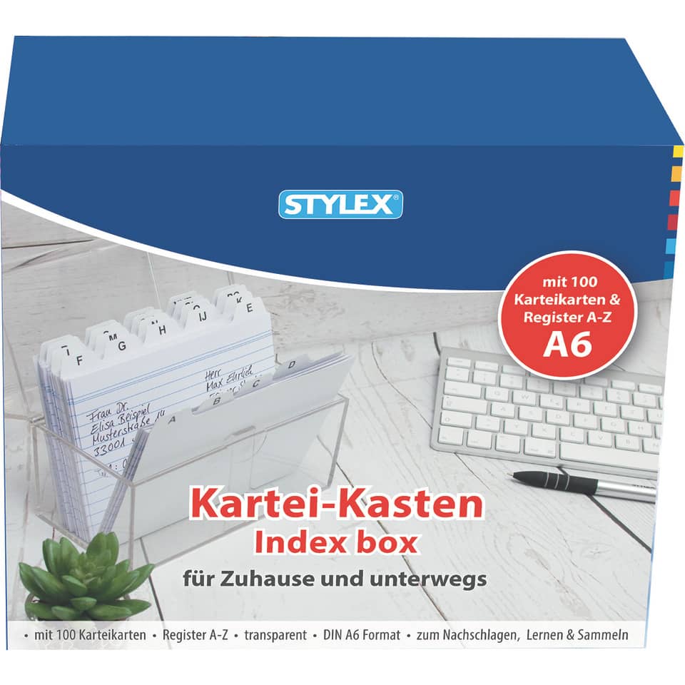 Karteikasten Plastik -A6, transparent