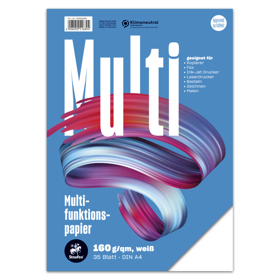 Multifunktionspapier 7X PLUS - A4, 160 g/qm, weiß, 35 Blatt