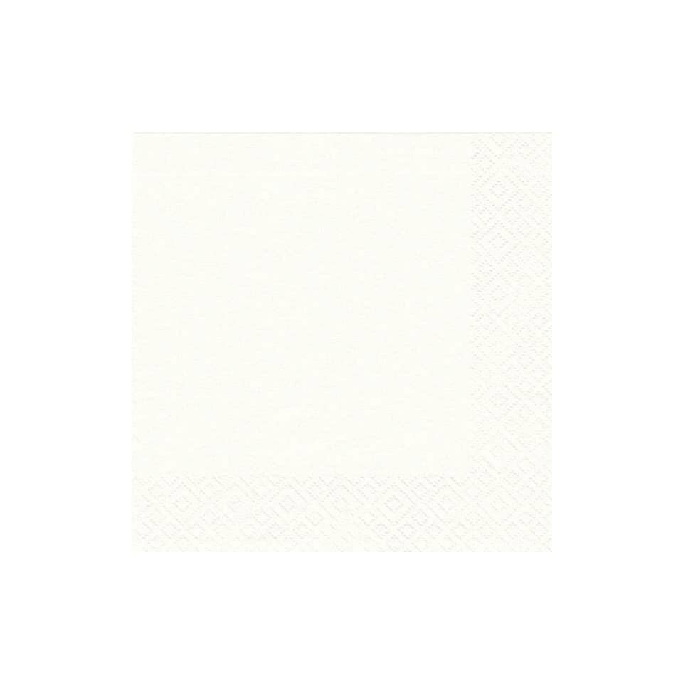 Serviette Zelltuch - 33 x 33 cm, uni weiß