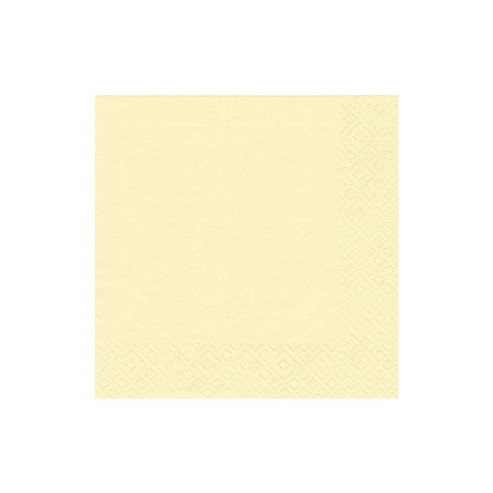 Serviette Zelltuch - 33 x 33 cm, uni creme