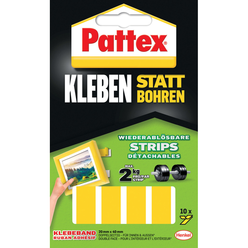 Klebe-Strips Kleben statt Bohren 10 Stück
