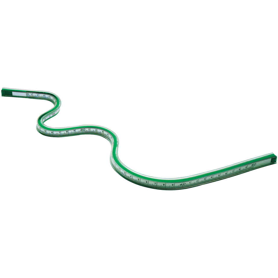 Flexible Kurvenlineale mit mm-Teilung, 30 cm