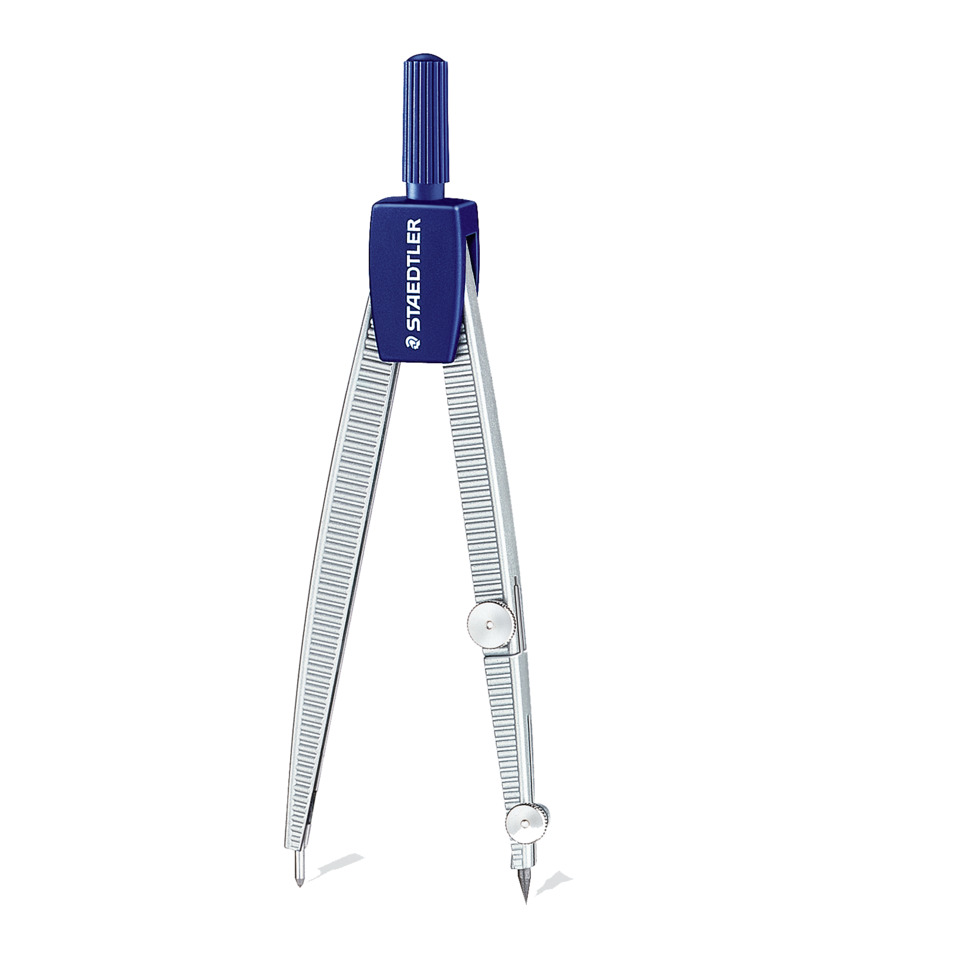 Noris Club® Schulzirkel, 300 mm, 124,2 mm, silber, im Klappdeckeletui
