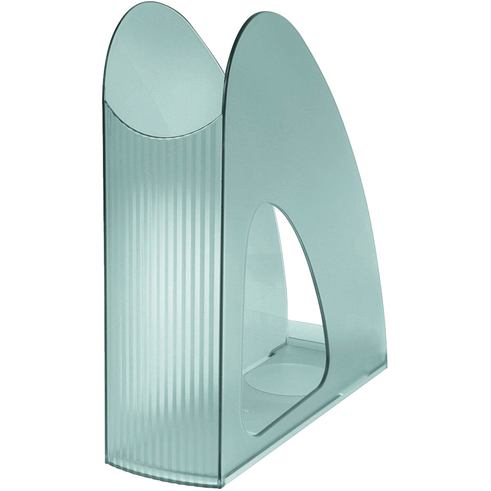 Stehsammler TWIN - DIN A4/C4, standfest, modern, transluzent-grau